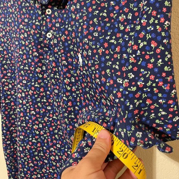 Ralph Lauren Men's Navy Floral Button Down Shirt - Picture 5 of 6